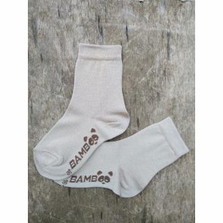 Bambusové ponožky Bobik béžové Velikost: 24 - 25 cm