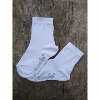 Bambusové ponožky Bobik bílé Velikost: 16 - 18 cm