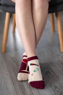 Barefoot ponožky nízké Be Lenka Víno Velikost: EU 35 - 38