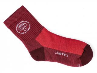 Dětské ponožky Surtex 70% merino Aerobic červené Velikost: 12 - 13 cm