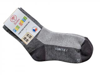 Dětské ponožky Surtex 70% merino Aerobic šedé Velikost: 12 - 13 cm