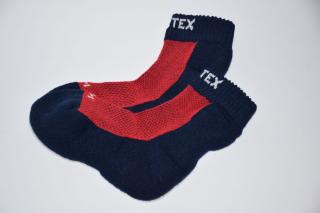 Dětské ponožky Surtex 70% merino  - červené JARO - PODZIM Velikost: 12 - 13 cm
