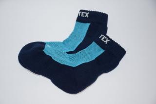 Dětské ponožky Surtex 70% merino  - modré JARO - PODZIM Velikost: 12 - 13 cm