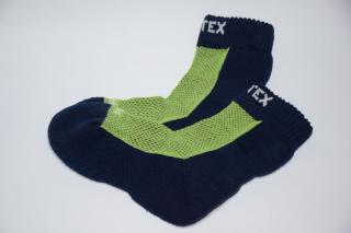 Dětské ponožky Surtex 70% merino  - zelené JARO - PODZIM Velikost: 12 - 13 cm