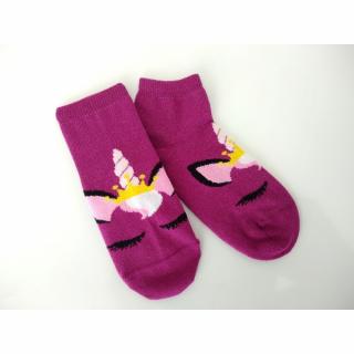 Nízké ponožky Jednorožec Velikost: 16 - 18 cm