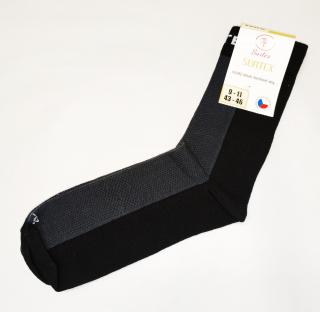 Ponožky Surtex 80% merino pro dospělé - černé JARO - PODZIM Velikost: 11-13 (EU 46 - 48)