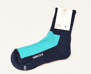 Ponožky Surtex 80% merino pro dospělé SPORT tyrkysové Velikost: 3 - 5 (EU 35 - 37)