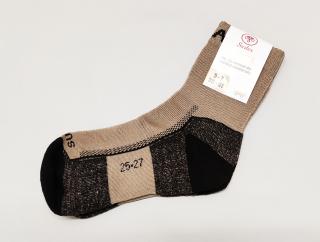 Ponožky Surtex 95% Merino froté pro dospělé ZIMA béžové Velikost: 11 - 13 (EU 46 - 48)