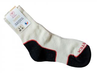 Ponožky Surtex 95% Merino froté pro dospělé ZIMA světlé volný lem Velikost: 11 - 13 (EU 46 - 48)