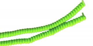 Tkaničky elastické spirálové  neonově zelené