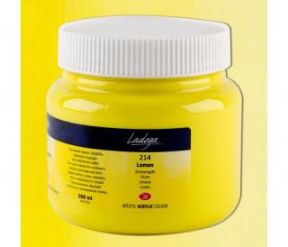 Akrylová barva Ladoga 500 ml BARVA: 214 Lemon