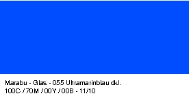 Barvy na sklo GLAS - MARABU 15ml odstíny: modrá ultramarin