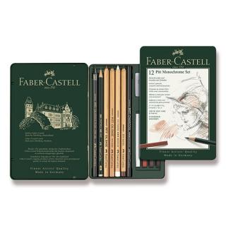 Grafitová tužka Faber-Castell Pitt Monochrome - sada 12 kusů