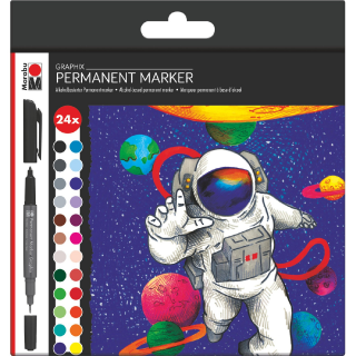 Marabu Permanent Marker Graphix 24ks