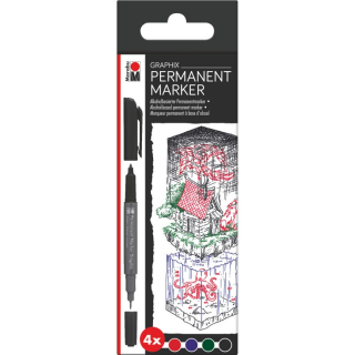 Marabu Permanent Marker Graphix 4ks