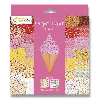 ORIGAMI PAPER SWEETS 20x20cm, 60+1ks, 70g/m2