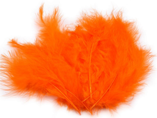 Peří pštrosí 9-16 cm BARVA: 1 oranžová