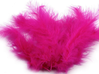 Peří pštrosí 9-16 cm BARVA: 21 růžová pink