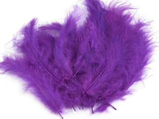 Peří pštrosí 9-16 cm BARVA: 4 fialová purpura