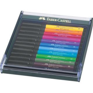 Popisovač Pitt Artist Pen Brush, základní barvy 12ks