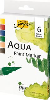 Sada aqua marker SOLO GOYA - 6 teplých barev