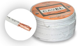 Kabel koaxiální SAT 703 B PVC balení 100m CAVEL