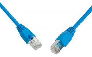 Patch kabel CAT5E SFTP PVC 0,5m modrý, snag-proof, SOLARIX