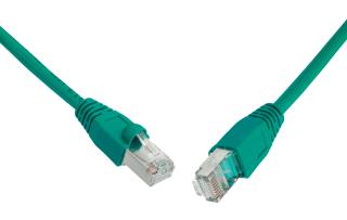 Patch kabel CAT5E SFTP PVC 0,5m zelený, snag-proof, SOLARIX
