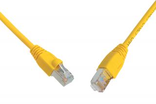 Patch kabel CAT5E SFTP PVC 0,5m žlutý, snag-proof, SOLARIX
