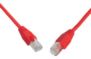 Patch kabel CAT5E SFTP PVC 7m červený, snag-proof, SOLARIX