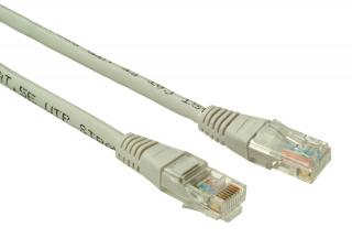 Patch kabel CAT6 UTP PVC 0,5m šedý, non-snag-proof, SOLARIX