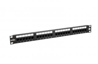 Patch panel Cat 5E UTP 24 x RJ45 150MHz černý 1U SOLARIX