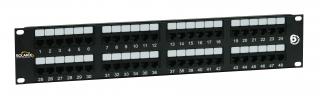 Patch panel Cat6 UTP 48 x RJ45 350MHz černý 2U SOLARIX