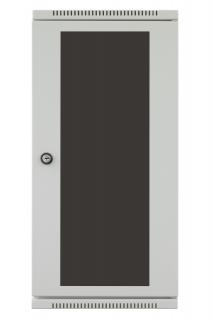 Rozvaděč nástěnný 10 , LC-10, 4U, 300x265, šedý, skleněné dveře