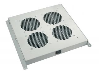 Ventilační jednotka bez termostatu, 4 ventilátory, univerzální, šedá