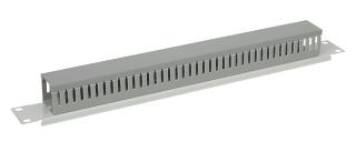 Vyvazovací panel s plastovou mřížkou, 1U, šedý