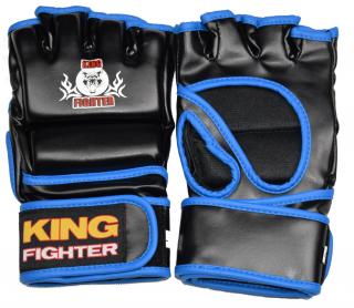 MMA rukavice King Fighter PU (černá/modrá) Velikost: L