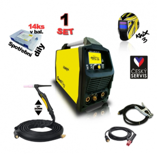 GeniTig® 210DC LCD s 4 m hořákem a kuklou KWX3  + rukavice TIG ZDARMA