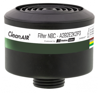 Kanistrové filtry Clean Air kombinované typ filtru: CA Filtr NBC - A2B2E2K2P3 (bal.3ks)