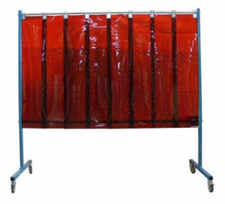 Mobilní stěna s lamelami 2mm TransFlex délka plochy: červenohnědá, díl zástěny: komplet zástěna s rámem