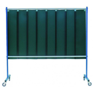Mobilní stěna s lamelami 2mm TransFlex délka plochy: tmavá zelená, díl zástěny: komplet zástěna s rámem