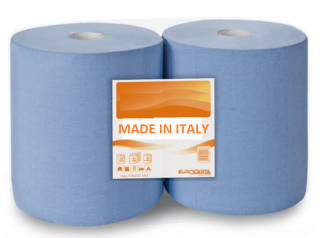 Průmyslová modrá utěrka 200x0,37m 3-vrstvá papírová role