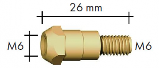 Spotřební díly k hořákům MB 24 BINZEL díl_hořáku: Mezikus (M6,26mm) MB24.