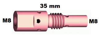 Spotřební díly k hořákům MB 25 BINZEL díl hořáku: mezikus (M8/35mm)