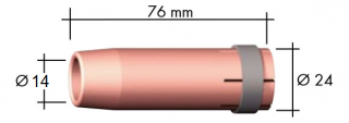 Spotřební díly k hořákům MB 26/MB 401/MB 501 BINZEL díl_: Hubice ostře kónická NW14.