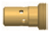 Vyhnutá hubice a průvlaky pro hořáky 400A/500A průnik: mezikus M6x25mm, výrobce: TBI