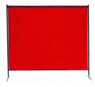 Zástěna 145 x 187 cm - varianty délka plochy: červenooranžová, díl zástěny: komplet zástěna s rámem