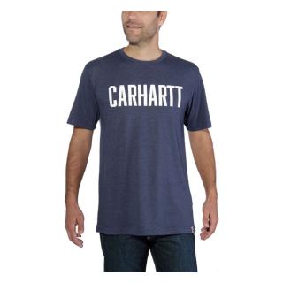 CARHARTT MADDOCK BLOCK LOGO T-SHIRT INDIGO HEATHER Velikost: M