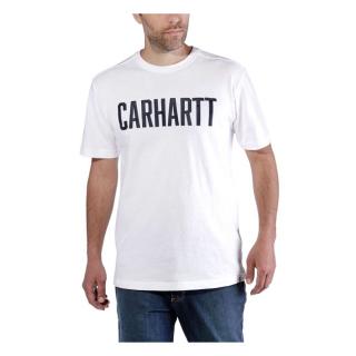 CARHARTT MADDOCK BLOCK LOGO T-SHIRT WHITE Velikost: L