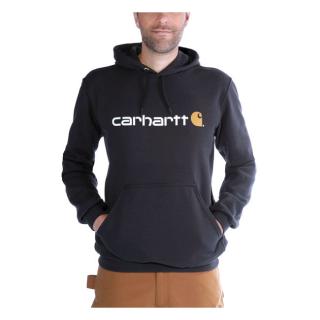 CARHARTT SIGNATURE LOGO HOODED SWEATSHIRT BLACK Velikost: L